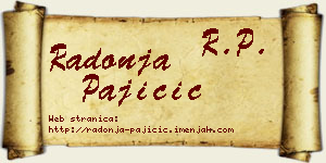 Radonja Pajičić vizit kartica